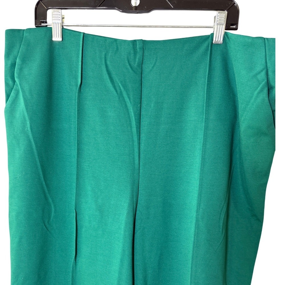 Liz Claiborne Wide Leg Trousers Bold Emerald Green Size XXL Tall NWT - Picture 3 of 8